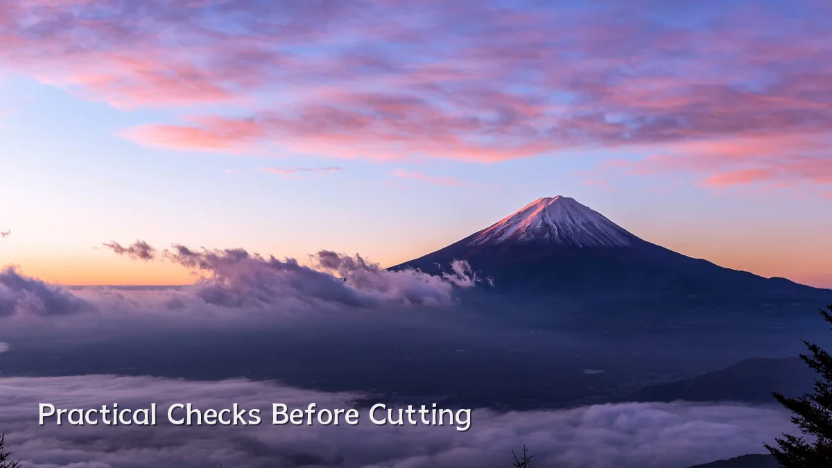 Practical Checks Before Cutting