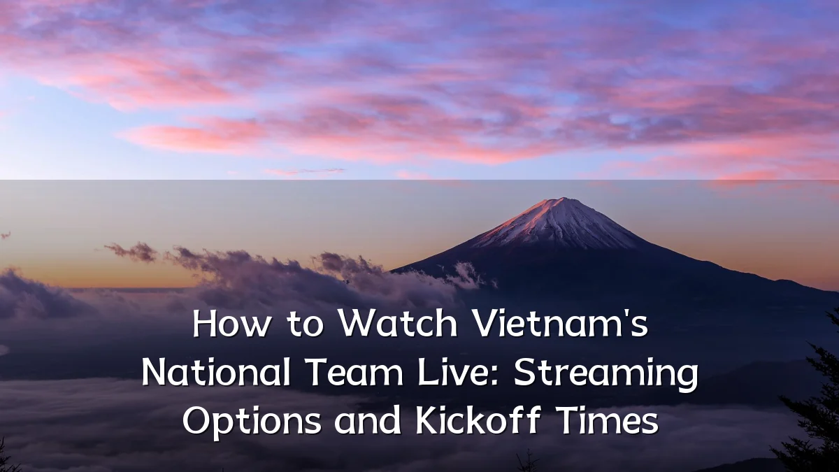 How to Watch Vietnam's National Team Live: Streaming Options and Kickoff Times